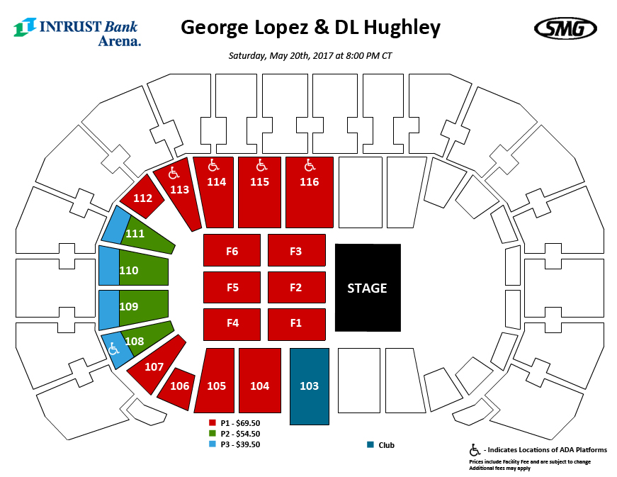 Seating Charts Events And Tickets Intrust Bank Arena 5423