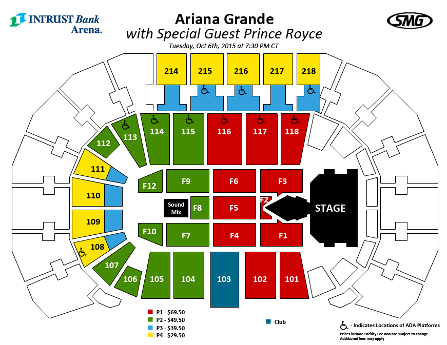 Seating Charts Events And Tickets Intrust Bank Arena