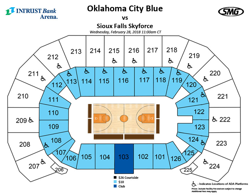 Seating Charts | Events & Tickets | INTRUST Bank Arena