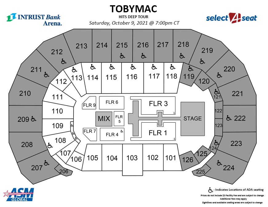 Seating Charts Events Tickets Intrust Bank Arena