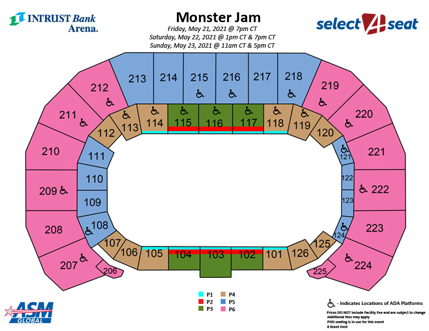 Seating Charts | Events & Tickets | INTRUST Bank Arena